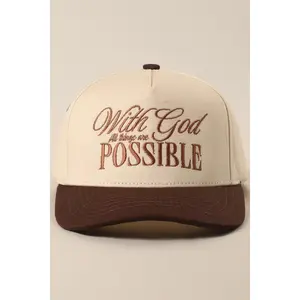 With God All Things Are Possible Hat