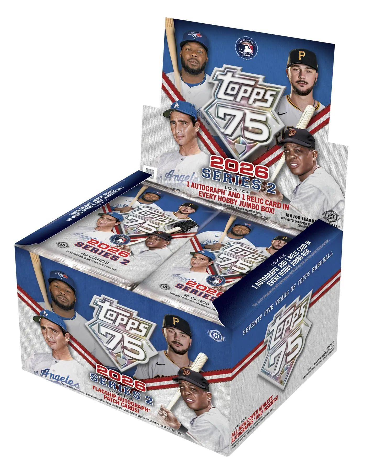 2026 Topps Series 2 Baseball Jumbo Sports Trading Cards - 3 Hits per Box, 40-Card Packs