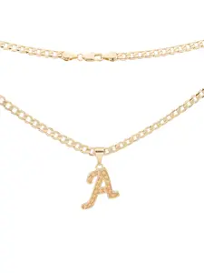 Beautiful and Elegant Gold-Plated NUGGET Initials with a 24-Inch or 18-Inch Cuban Style Chain Available Initials A B C D E Letter E Pendant Charms Necklace Exquisite Jewelry Gift