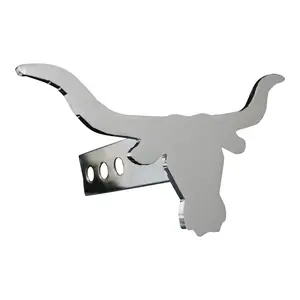 Chrome Longhorn Hitch Cover - Fits 2" Receiver
