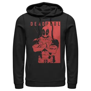 Men's Marvel Deadpool Crossed Arms Pull Over Hoodie