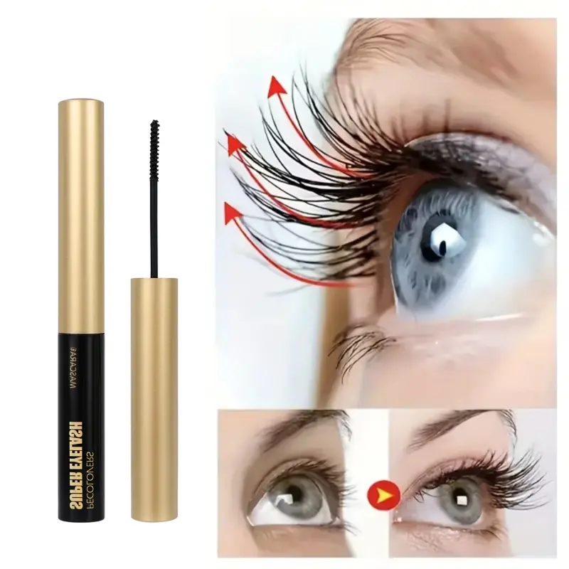 1PC Waterproof Curling Mascara-Small Black Steel Curler, Suitable for Each Lash to Make it Clear, Long, Curled, Clump-Free, Waterproof and Sweat-Proof, Easy to Use, Perfect for Parties, music Festivals, Mother's Day Gifts,Makeup Products