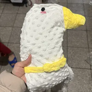 Big White Goose Baby Soothing Pillow Soft Cotton Hugging Sleep Aid Cushion for Newborns with Remote Control Three Adjustable Modes