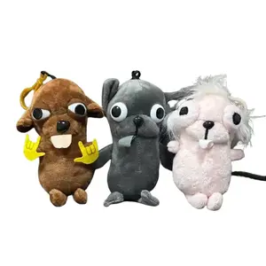 Animal Plush Keychain, Soft Stuffed Puppy Pendant, Hanging Plush Toy