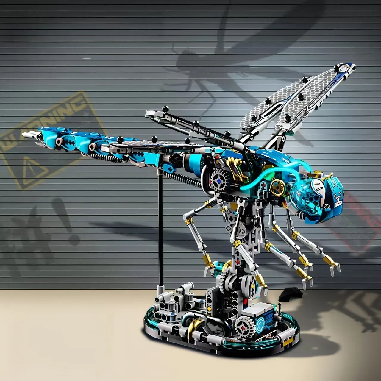 Cyberpunk Style Mechanical Dragonfly Building Block Toy, Tech Desk Ornament, Birthday Christmas Gift, Unisex Assembly Kit, Model Kit, DIY Kits, Buildable Blocks Kit