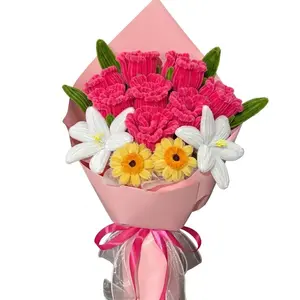 DIY Flower Craft Kit - Handmade Rose Bouquet Materials for Kids & Dad, Creative Mother’s Day Activity to Surprising Mom