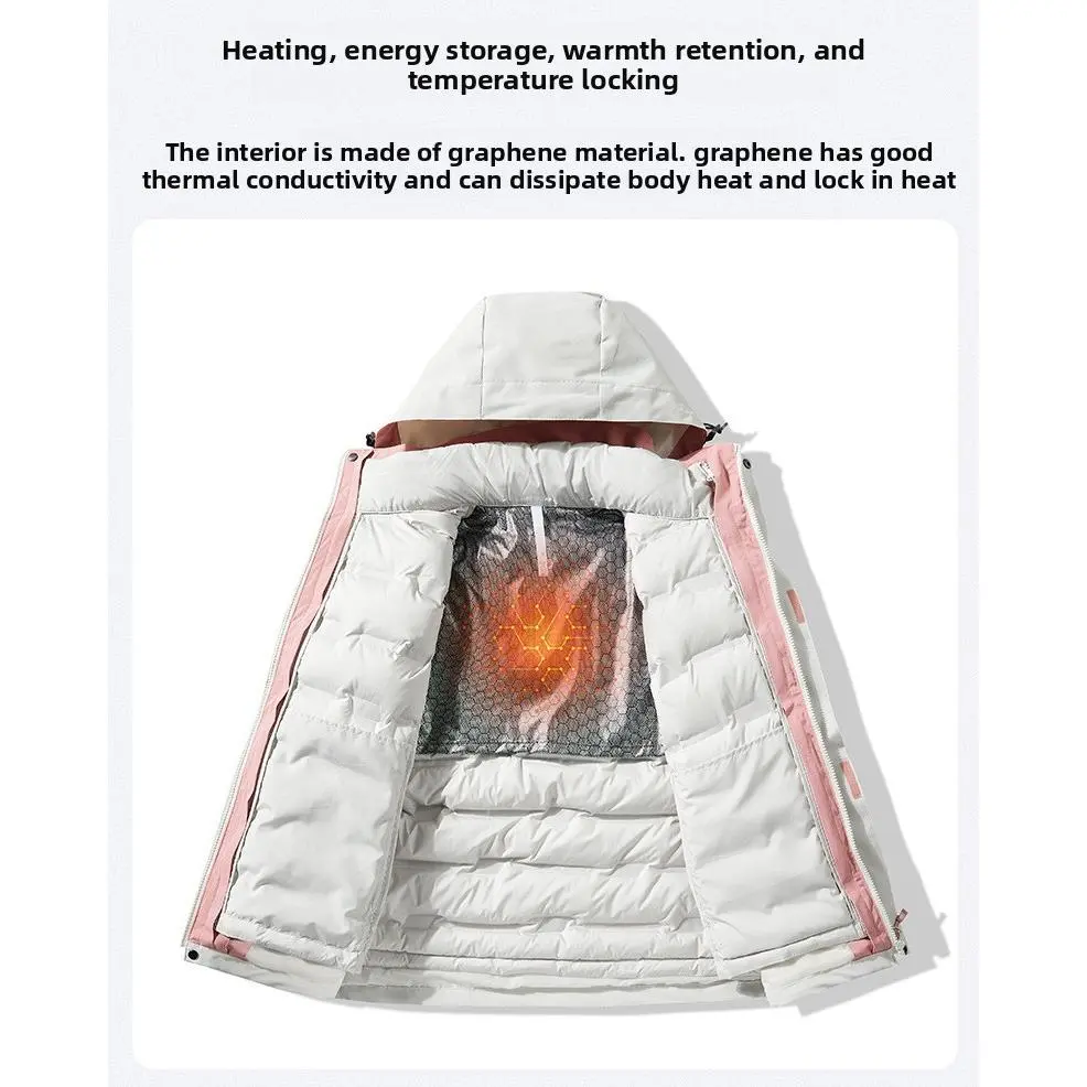 New three-in-one down jacket women's removable two-piece outdoor thermal jacket men's couple mountaineering suit