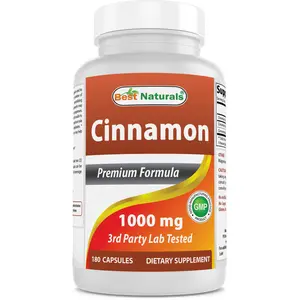 Best Naturals Cinnamon 1000 mg with Chromium 200 mcg 180 Capsules