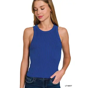 Seamless Ribbed Crop Tank Top