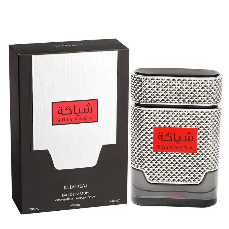 Khadlaj Shiyaaka Silver for Men Eau de Parfum Spray, 3.4 Ounce