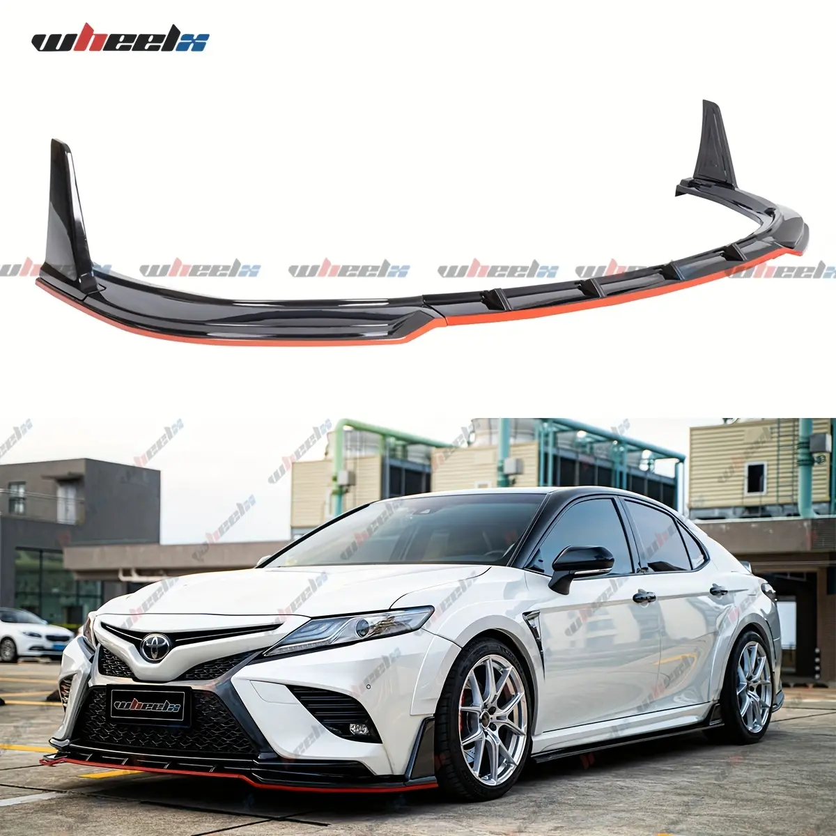 2018-2020 – Toyota Camry SE/XSE/TRD Sport Edition – 5-Pieces YF-Style Front Lip Bumper Splitter Body Kit & Rear Spoiler, Body Frame & Bumper Replacement Parts Accessories