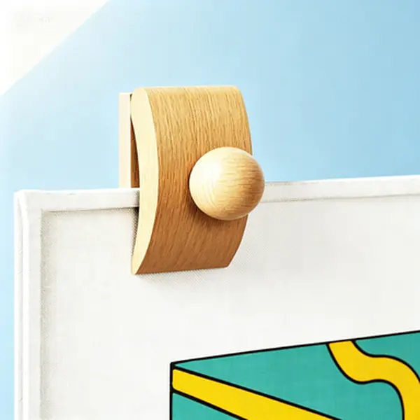 Small Wooden Wall Clips, Quilt Hangers for Wall Hangings, Tapestry Hangers Set, Carpet Rug Display Clamps, Blanket Hanger for Light Fabric