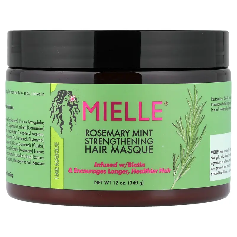 Mielle Strengthening Hair Masque, Rosemary Mint, 12 oz (340 g)