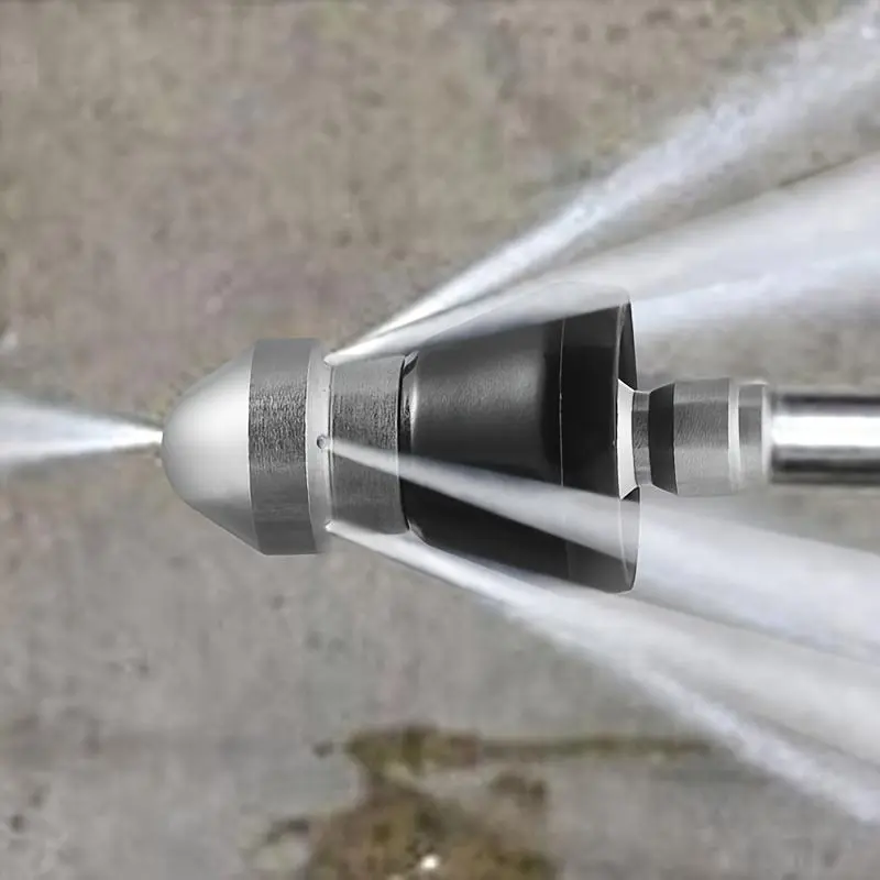 1/4 Inch High-pressure Cleaning Machine Nozzle, Pressure Drain Jet Hose Nozzle, Sewer Jetter Nozzles, Quick Insertion for Municipal Sewage Pipeline Dredging