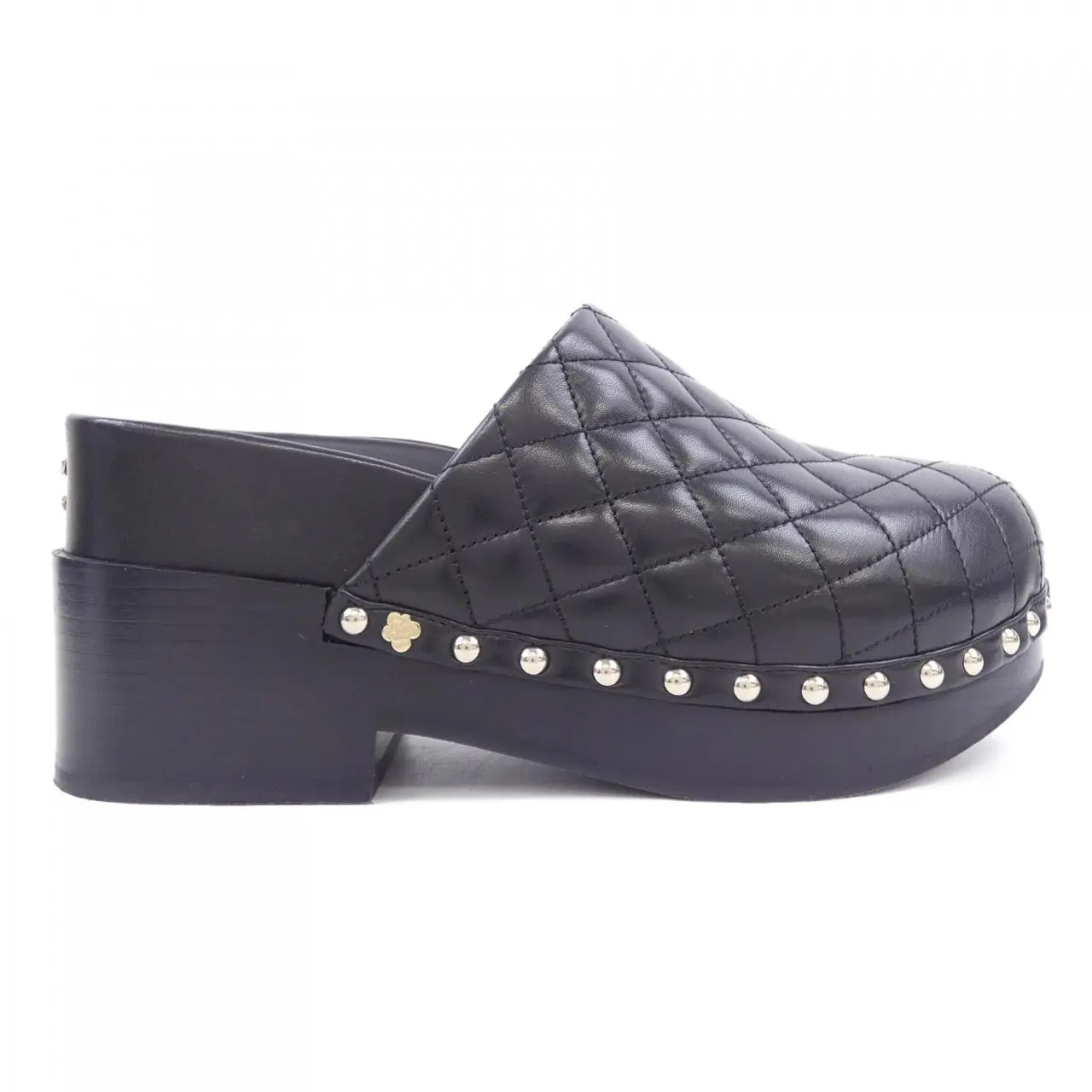 Pre-owned CHANEL Lambskin Small Leather Goods Clog Shoes