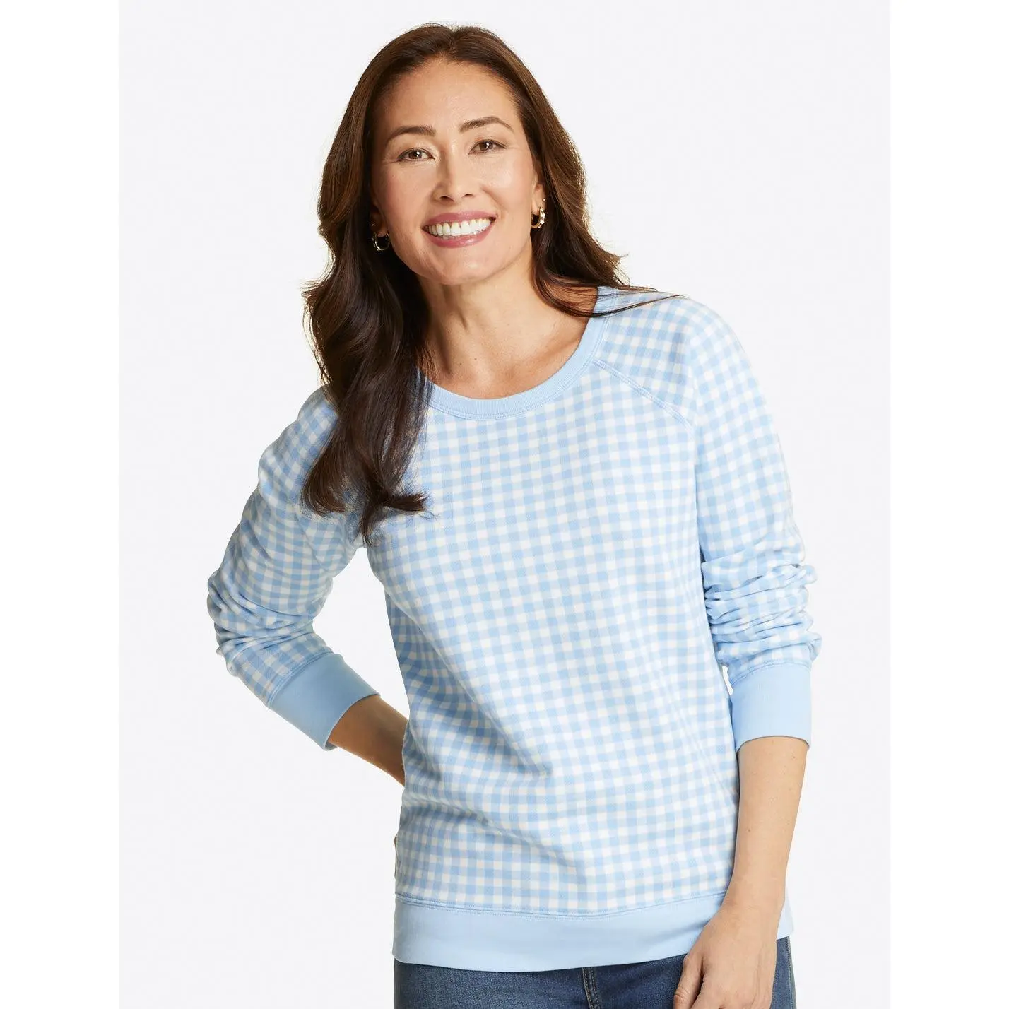 Natalie Sweatshirt in Gingham