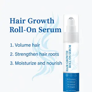 Hair Growth Roll-On Serum | Rosemary Hair Growth Serum Roll On 25 ml – 3% Rosemary, 3% Redensyl & 2% Anagain | DHT-Blocking Scalp Serum Boosts Oxygen Flow, Reduces Hair Fall | Paraben/Sulfate-Free | Women & Men, 25ml Hair Products