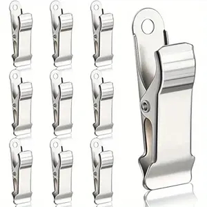 20pcs Metal Mini Clamps Mini Spring Clamp Crocodile Clips Silvery Clamps Wide Crocodile Clamps for Work, Smooth Jaw