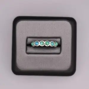 Sterling Silver Stone Ring - Turquoise Bead Ring