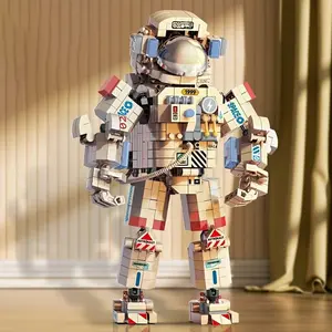 Cool Astronaut Model Building Blocks, Futuristic Vibe Decor, Personalized Decoration for Study or Bedroom, Unique Gift Idea