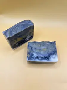 Midnight Rose Glow Bar 130g - Activated Charcoal Turmeric & Rose Essential Oil Handcrafted Soap for Acne Prone Dull Skin