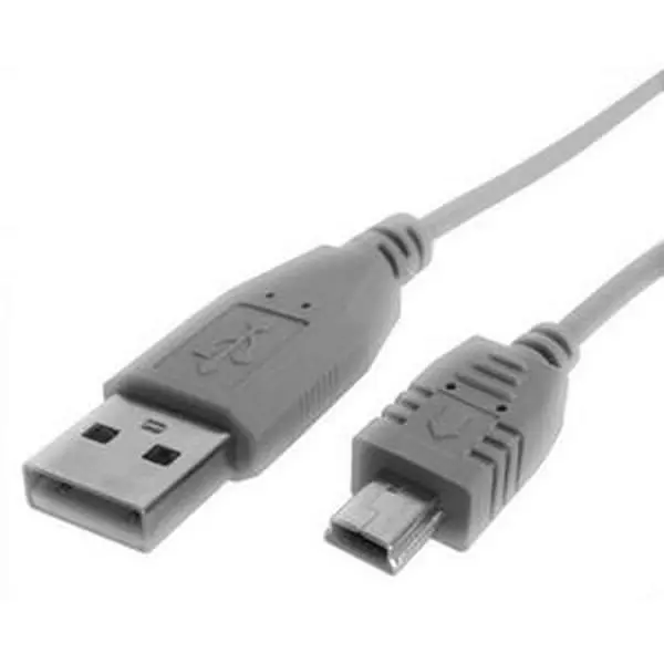 Startech 6ft Gray High-Speed Wired Digital Camera USB Cable - 1 Type A Connector, 1 x 5-Pin Mini Type B Male USB, Model USB2HABM6, Cost-Effective Plug-and-Play Audio & Video Accessory