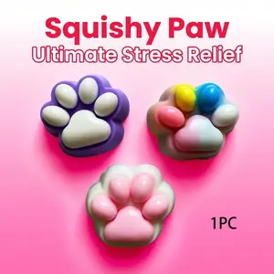 1pc Large Cat Paw Plush Toy, Ultra Soft Mini Stress Relief Toy, Blind Bag Squeeze Fun, Decompression Squeeze, Perfect for Relaxation and Playtime