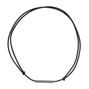 Handcrafted Electric Guitar String & Leather Necklace -  Black/Brown | Adjustable Slipknot Design Necklace - Hip Hop Style Jewelry - Ideal Gift For Musicians