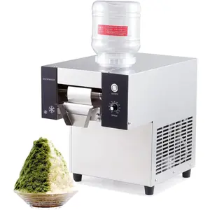 Kolice Commercial Automatic Electric Ice Crush Machine, 198 lbs/Day Snow Cone Shaver, Snowflake Ice Machine, Air Cooling for Home, Food Truck, Restaurant, Milktea Shops,etc