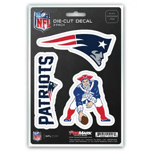 Pro Mark DST3NF18 New England Patriots Decal - Pack of 3
