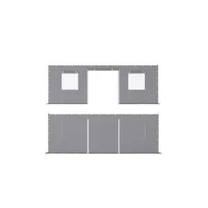 Garvee Heavy Duty Carport Sidewalls Replacement – 180G PE UV-Resistant Weatherproof Panels – Fits 10'X20'/13'X20' Carport Frames – Sidewalls Only (No Frame) – Grey
