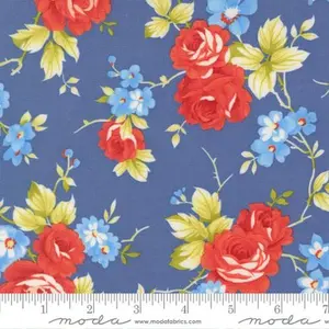 Fabric Moda Denim Jeans Country Rose Rosie by the Quarter Yard 35420-19