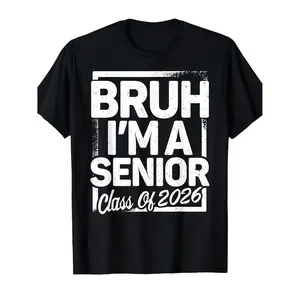 Humorous Senior Class of 2026 T Shirt Celebrating Graduation with Comfortable Casual Fit Short Sleeve Design