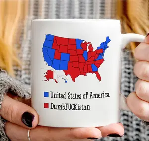 FDT Coffee Mug, Anti FDT Ceramic Mug 11 or 15oz, Anti MAGA, Democratic United States of America Vs. Dumfuckistan Resistance Resist Anti FDT Coffee Cup, Gift for Tea Cup Lovers