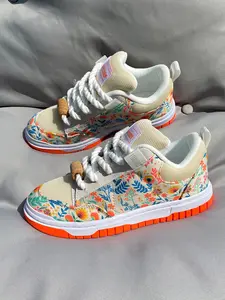 Trendy Print Sneakers, Comfortable Durable Lightweight Casual Shoes, Breathable Fashion Footwear for Men & Women, Boho Style Sneakers
