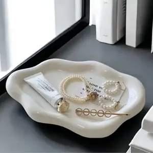 Cloud Ceramic Tray for Jewelry Storage, Luxury Perfume Display Stand, Fashion Key Holder, Durable Storage Box, Home Decor Organizer, Makeup Tray