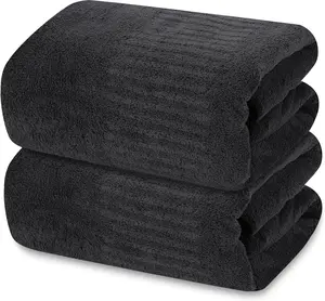 SEISSO Bath Towels, Oversized Bath Sheet Set (27" x 54") and 35"x63 " Highly Absorbent & Quick-Dry Bath Sheets,Super Soft Multipurpose Use for Hotel, Spa, Bathroom, Sports Towels, Yoga Towel, Purple (Set of 2)