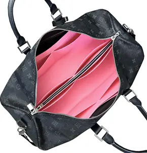 Divitize Premium Purse Organizer compatible with LV Keepall 25/35/45/50/55/60 — Handmade, Snug & Sturdy 3mm Thick Felt, Reinforced Base, 24+ Colors (Black, KP 50)