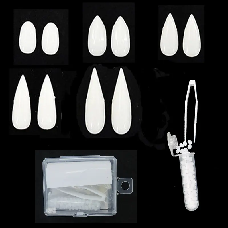 5 Pairs Of Sets Fang Canine Tooth Resin False Teeth Vampires Zombies Cosplay Props Halloween Party Accessory Creepy