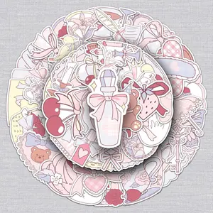 Pretty Pastel Ballet-Core Large Stickers 50 Pack - Waterproof Design, No Repeats