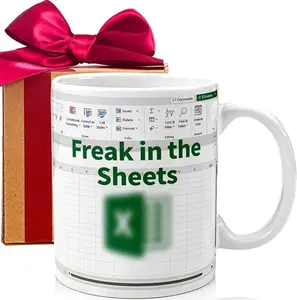 Freak In The Sheets Coffee Mug, Funny Excel Mug Gifts for CPA CFO Coworkers Accounting Boss Friends, Funny Spreadsheet Excel Mug Gifts for Birthday Christmas New Year