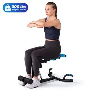 MERACH Deep Squat Machine Adjustable Glutes workout Home Gym Workout Training Sit Up Machine for Abs and Muscle Building Abdominal bench, Push Up Fitness Equipment
