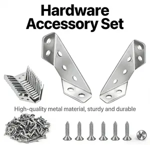 20PCS Heavy Duty Corner Braces Furniture Reinforcement Bracket Kit with Screws for Wood & Drywall Secure Fastening Solution