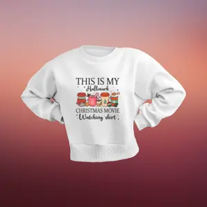 Christmas Crew Neck Sweaters- This is My Hallmark Wearing Shirt
