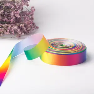 Double-Sided Gradient Rainbow Ribbon Roll, DIY Craft Supplies, Party Decoration, Gift Wrapping Supplies, Multiple Sizes Available, Perfect for Origami & Festive Events
