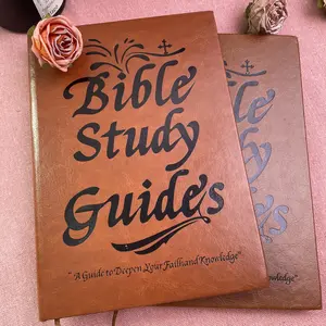 Elegant Leather Bible Study Journal Notebook for Women | A Thoughtful 66-Page Christian Devotional Diary with Inspirational Scripture Quotes - Perfect Religious Prayer Notebook Gift for Spiritual Growth