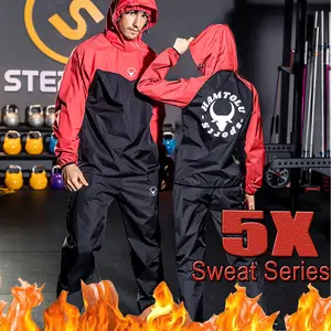 HAMTOLU Unisex Sauna Suit SportswearSweat SuitBoxingExercise Jacket and PantsFitness TrainingClothesOutdoorfun AthleticWorkout Women Men