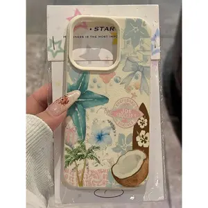 Ocean Elements Bow and Coconut Pattern TPU Phone Case: Simple yet beautiful, compatible with Apple iPhone 17/16/15/14/13/12/11/X/XS/XS Max. A perfect holiday gift for friends, family, and yourself., Accessories, Smartphone