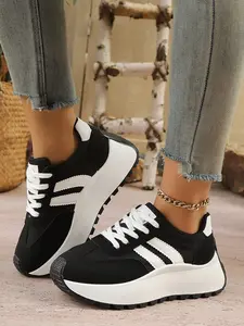 Spring Autumn New Season Casual Thick Sole Height Increasing Shoes, Retro Aron Sports Running Walking Sneakers, Lightweight Comfortable Breathable Fashion