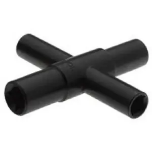 212 MAIN Heat-Treated 4-Way Key Stopcock Wrench, Superior Hand Tool for Plumbing Repairs (Model 03960)